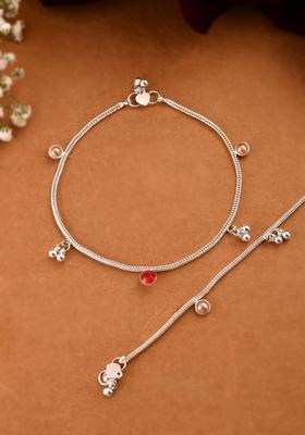 Silver Stainless Steel Anklet