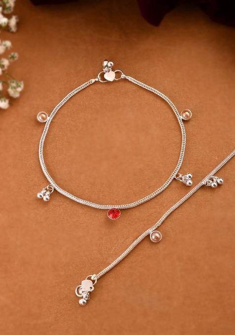 Silver Stainless Steel Anklet