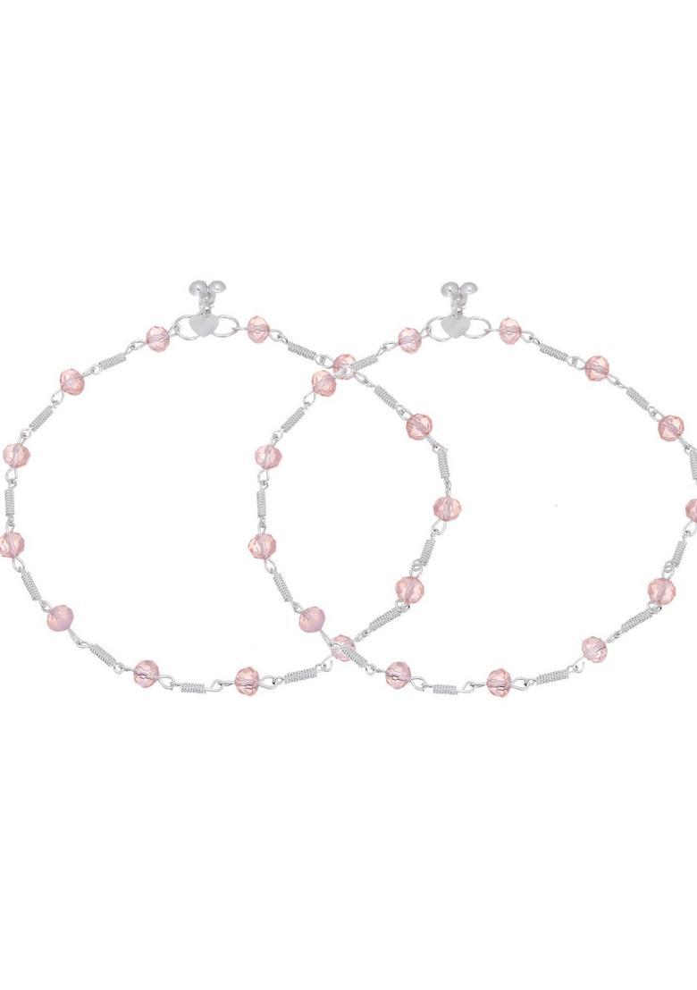 Silver Stainless Steel Anklet - Indya