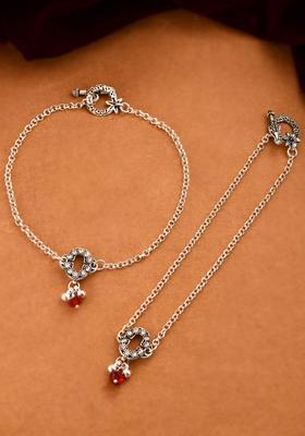 Silver Stainless Steel Anklet