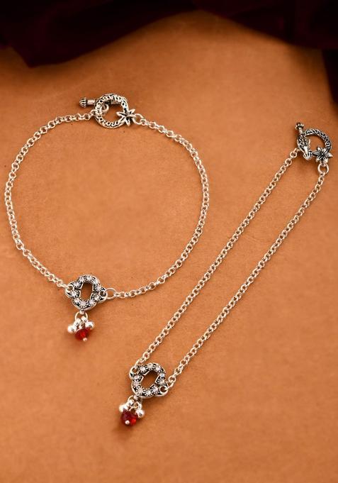 Silver Stainless Steel Anklet