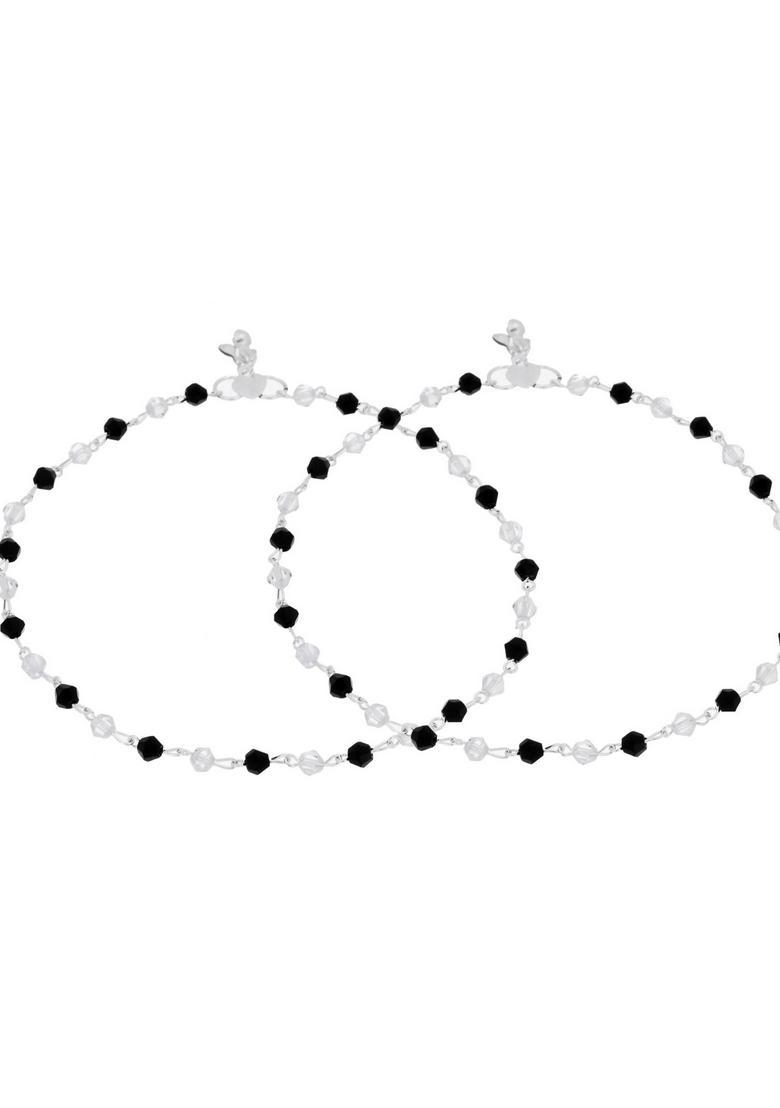 Silver Stainless Steel Anklet - Indya