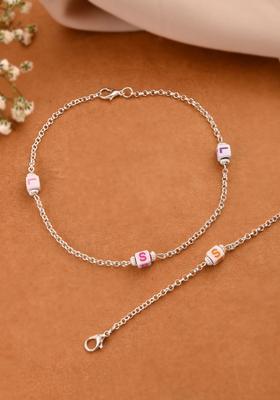 Silver Stainless Steel Anklet