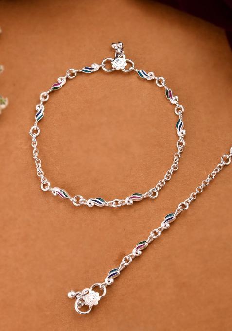 Silver Stainless Steel Anklet