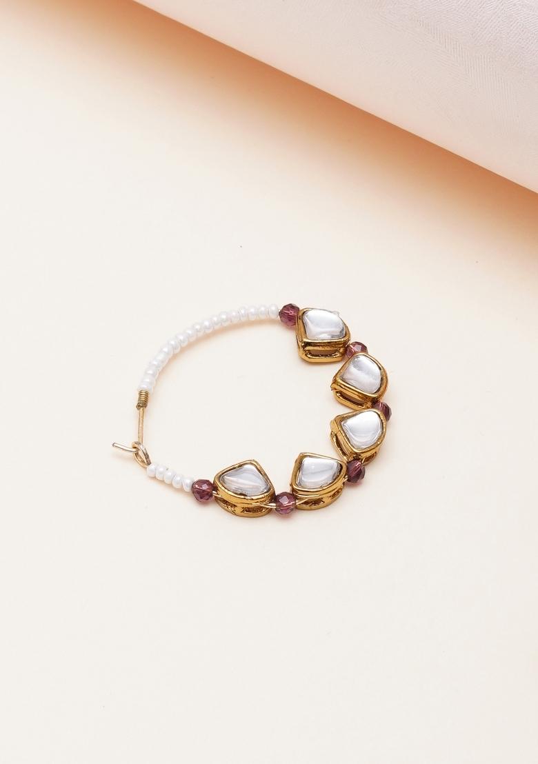 Purple  Alloy Nose Pins - Indya