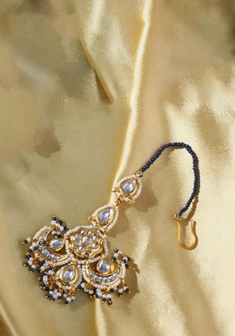 Blue Alloy Maang Tikka