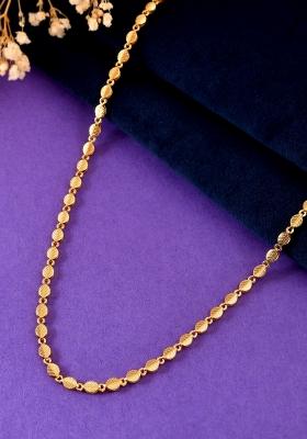 Gold Plated Oval Leaf Shaped Chain For Men