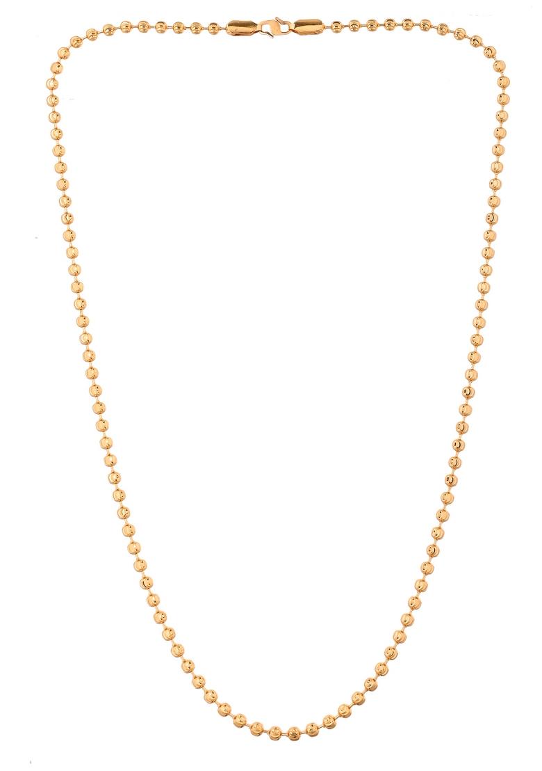 Gold Plated Designed Dotted Chain For Men - Indya