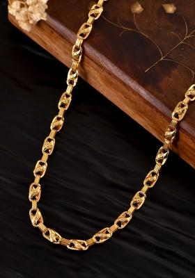 Gold Toned Elegent Designer Link Chain For Men