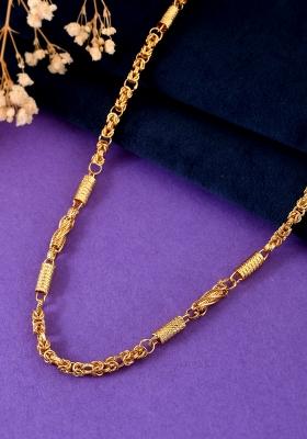 Gold Plated Thick Pipe Shaped Chain For Men