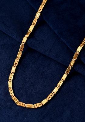 Gold Plated Designer Biscuit Chain For Men