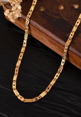 Gold Plated Designer Biscuit Chain For Men