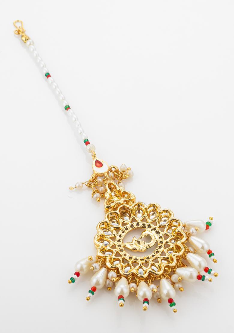 Multicolor Kundan Alloy Kundan Mangtikka - Indya