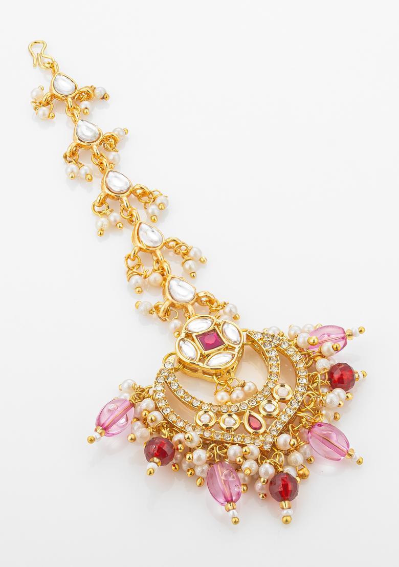 Multicolor Kundan Alloy Kundan Mangtikka - Indya