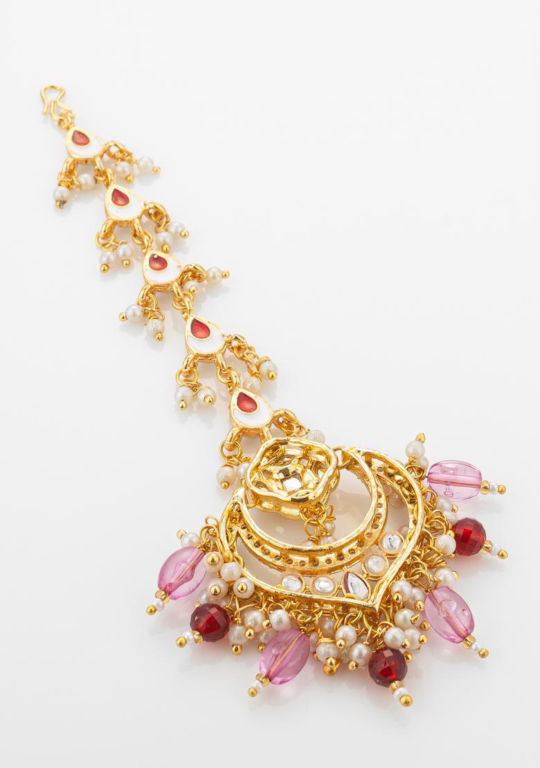 Multicolor Kundan Alloy Kundan Mangtikka - Indya