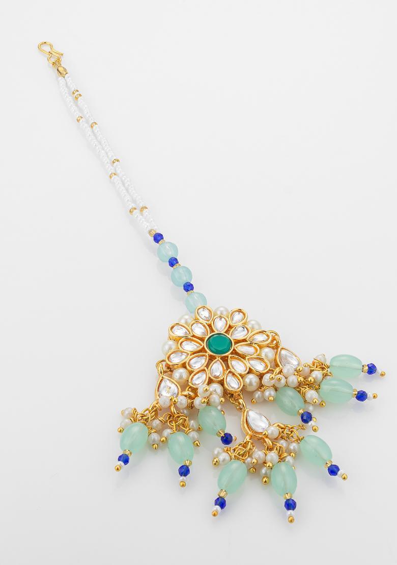 Multicolor Kundan Alloy Kundan Mangtikka - Indya