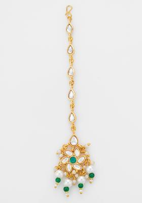 Multicolor Kundan Alloy Kundan Mangtikka