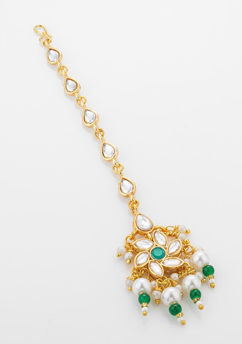 Multicolor Kundan Alloy Kundan Mangtikka - Indya