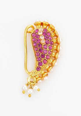 Pink Artificial Stones Alloy Nath