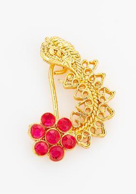 Red Artificial Stones Alloy Nath