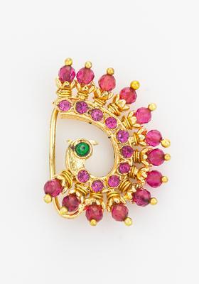 Pink Artificial Stones Alloy Nath