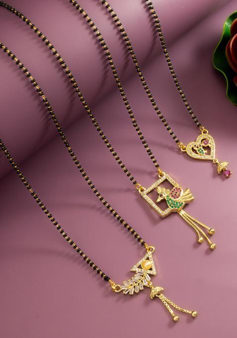 Golden Diamond Alloy Mangalsutra Set