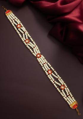 White Kundan Alloy Matha Patti