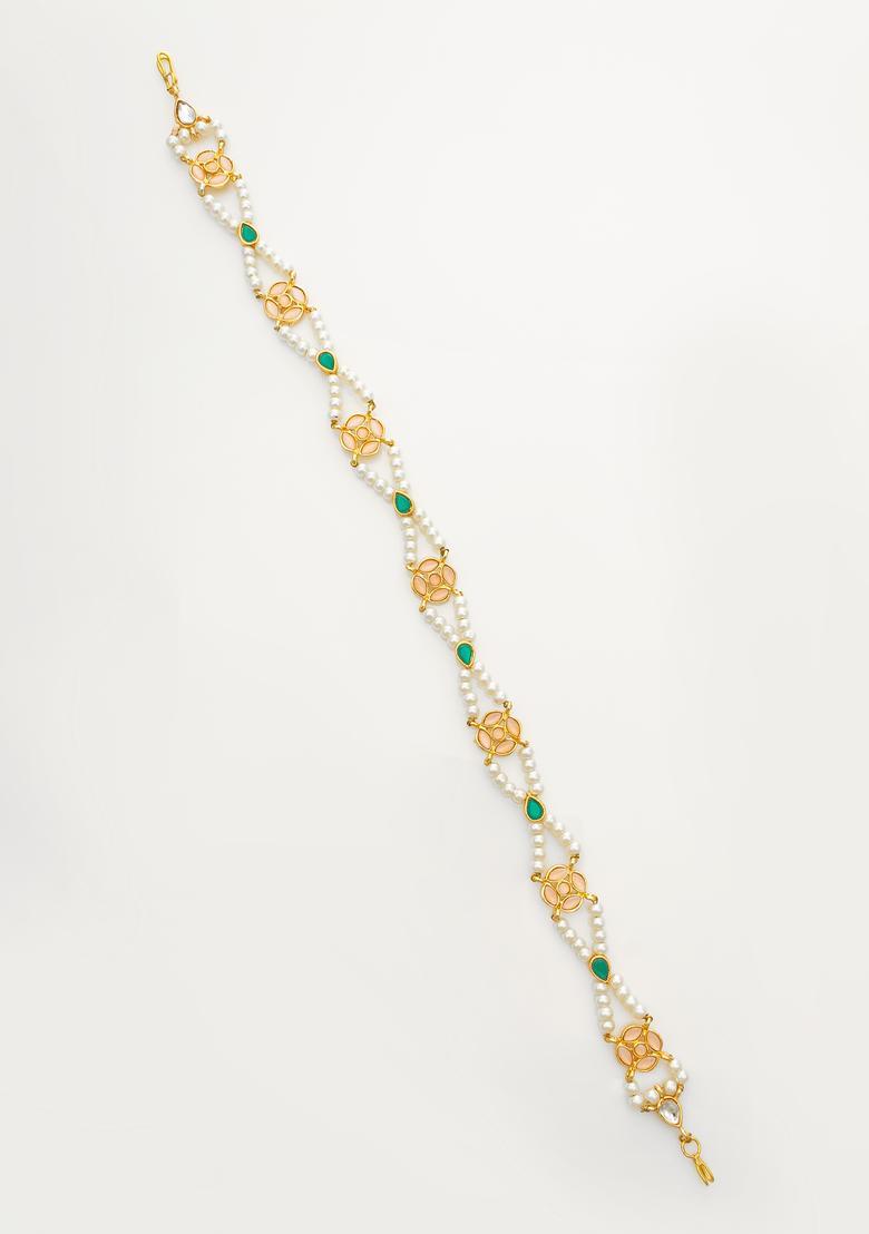 Golden Kundan Alloy Matha Patti - Indya