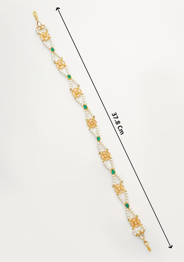 Golden Kundan Alloy Matha Patti - Indya