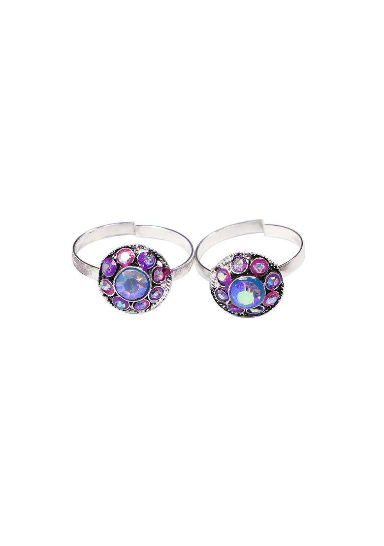 Multicolor Alloy Toe Ring - Indya