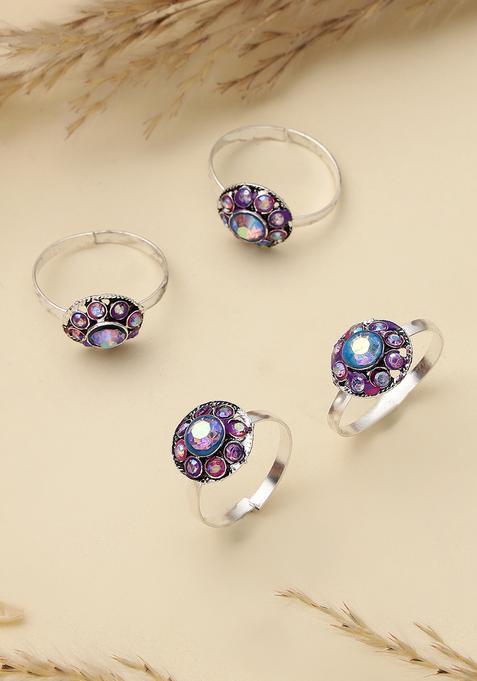 Multicolor Alloy Toe Ring