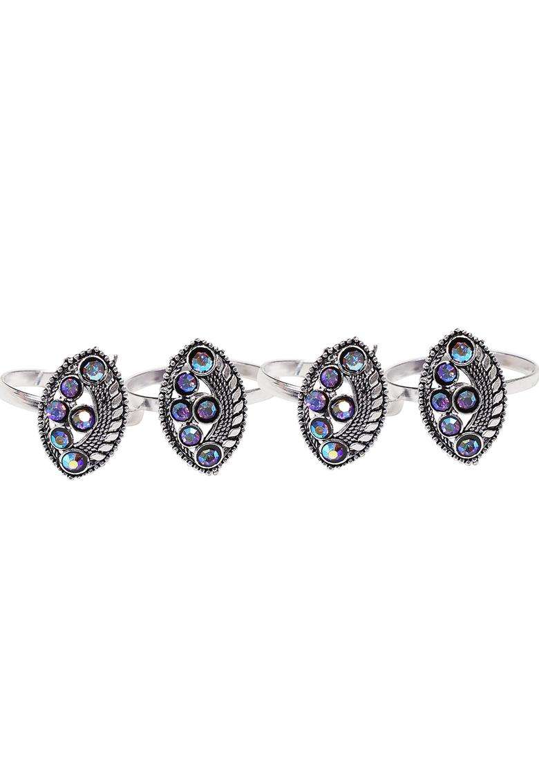Silver Alloy Toe Ring - Indya