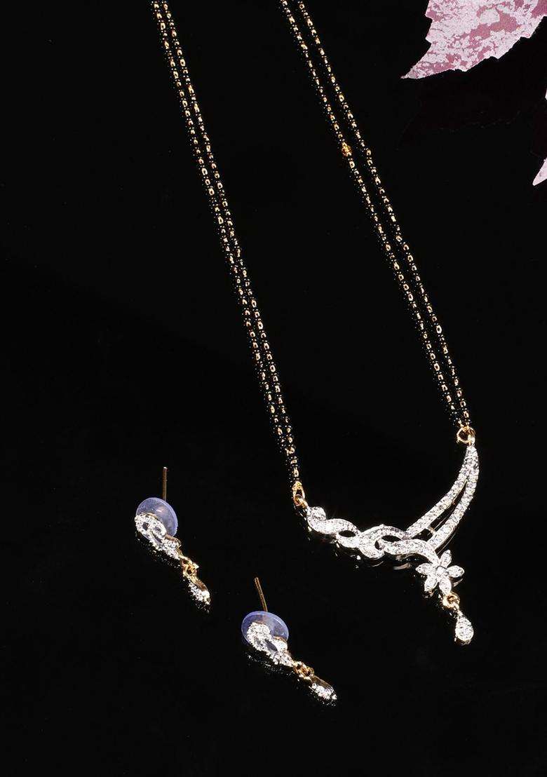 White Brass Mangalsutra - Indya