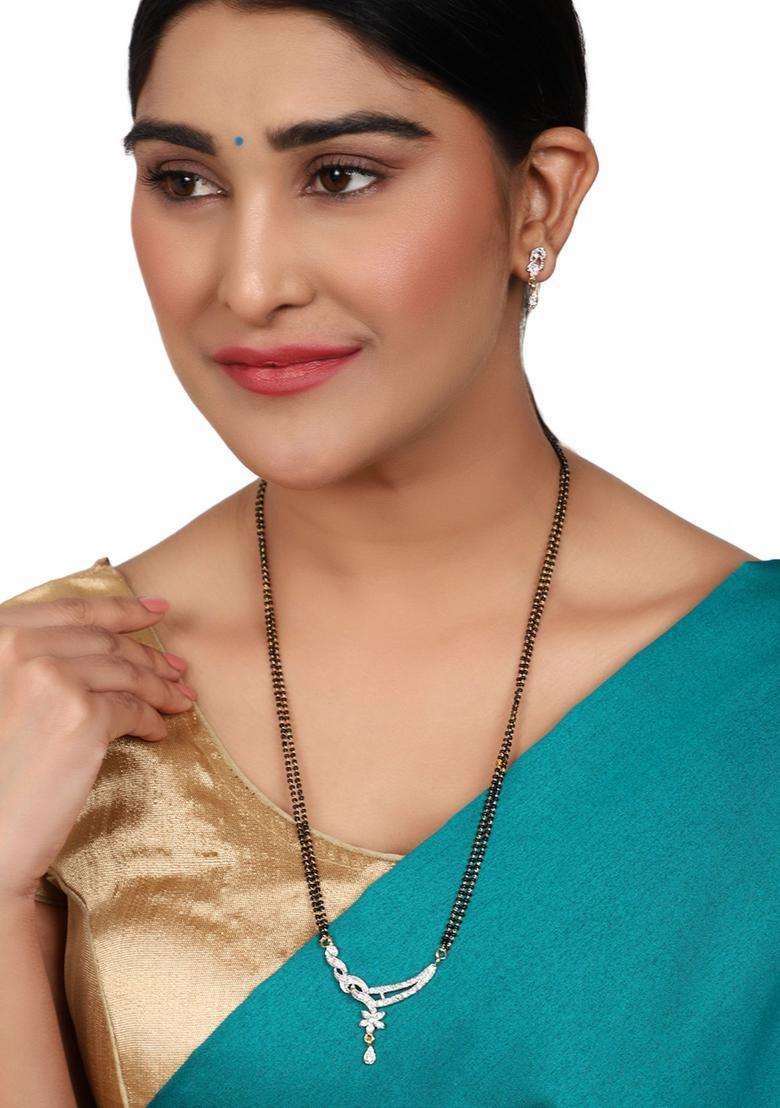 White Brass Mangalsutra - Indya