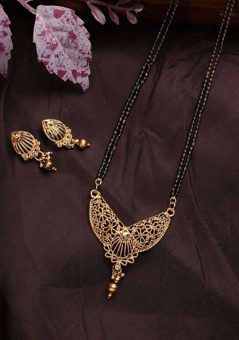 Golden Brass Mangalsutra - Indya