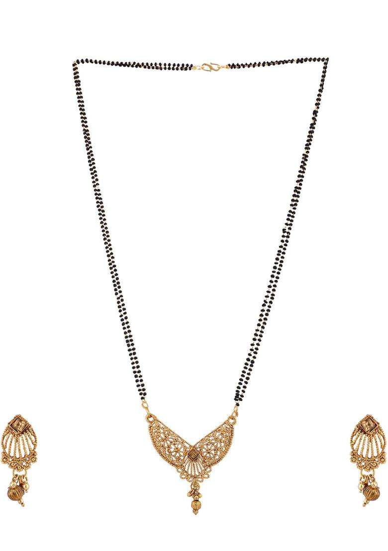 Golden Brass Mangalsutra - Indya