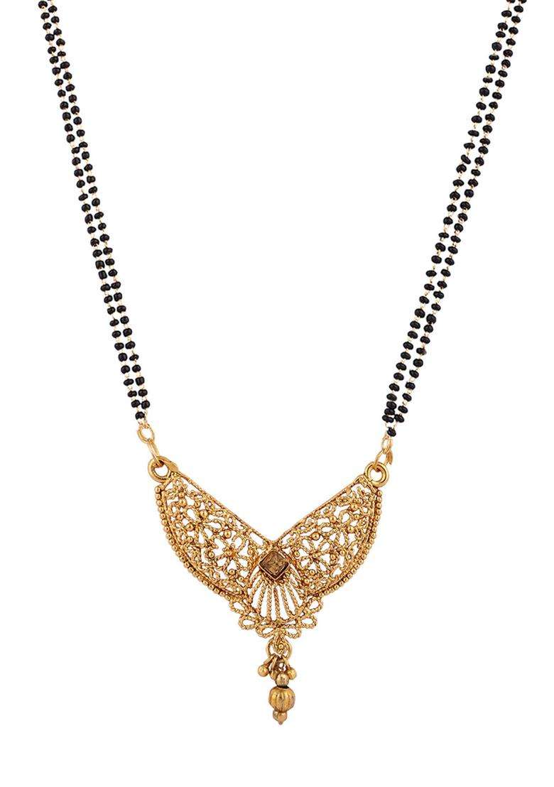 Golden Brass Mangalsutra - Indya