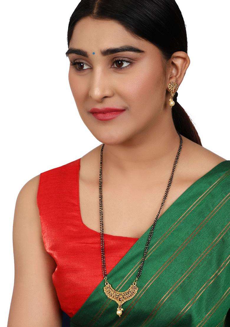 Golden Brass Mangalsutra - Indya