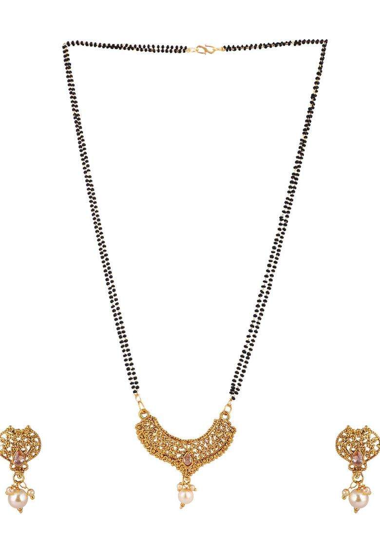 Golden Brass Mangalsutra - Indya