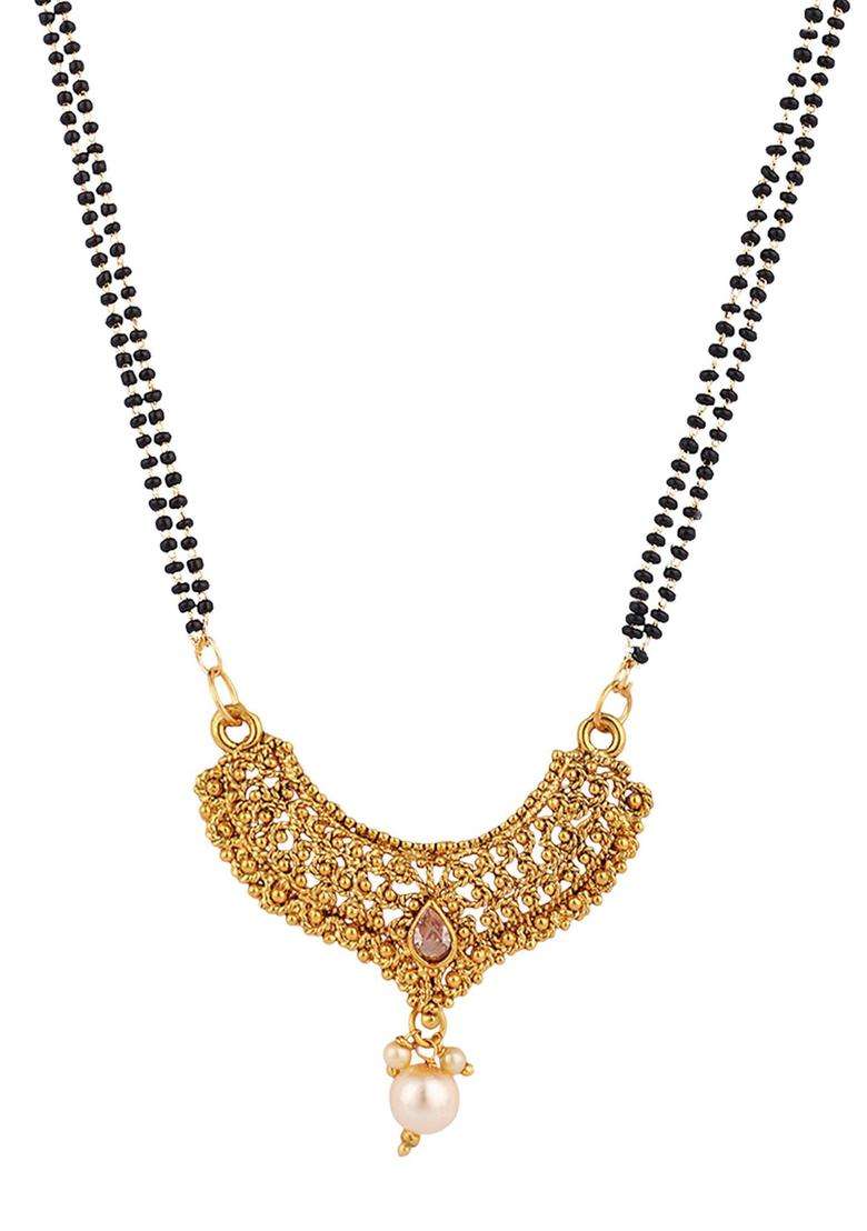 Golden Brass Mangalsutra - Indya