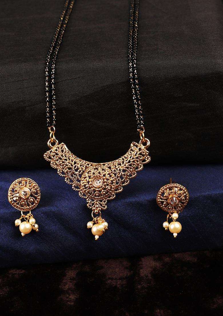 Golden Brass Mangalsutra - Indya