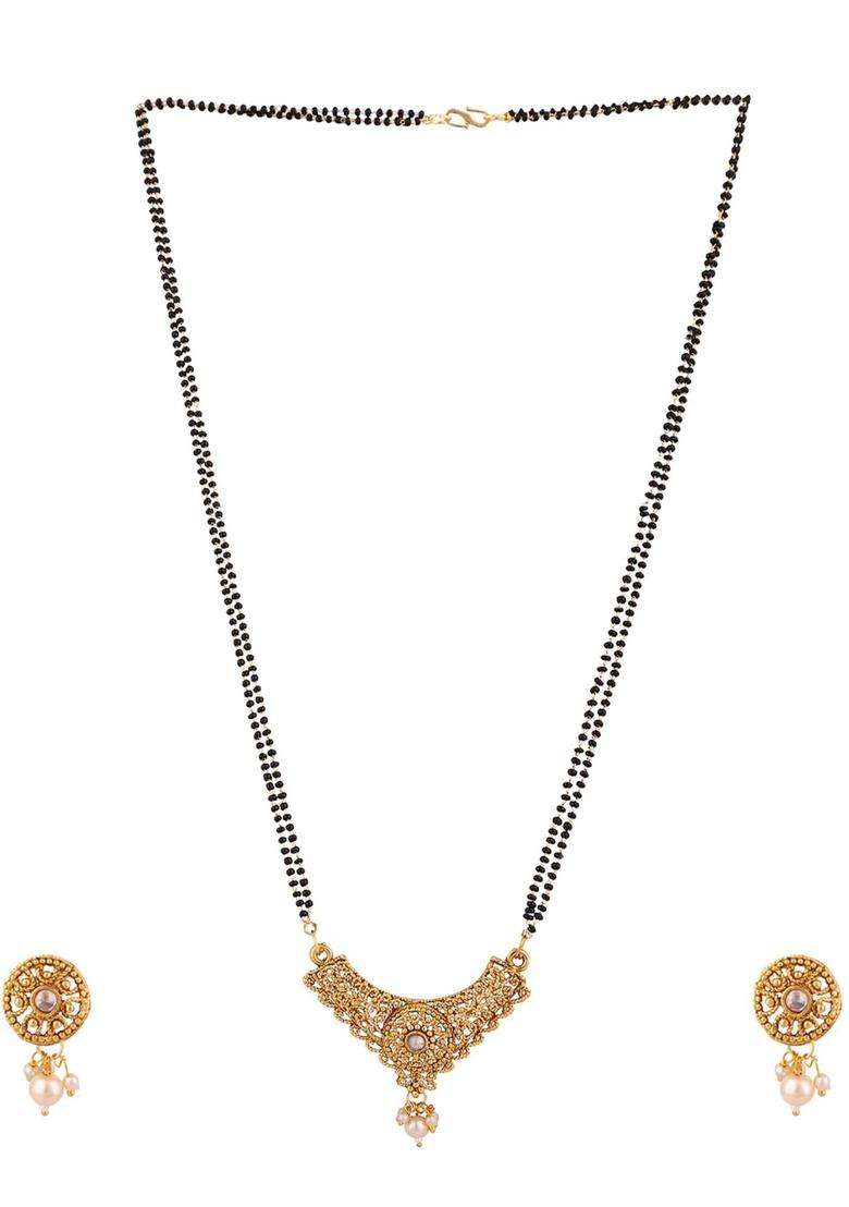Golden Brass Mangalsutra - Indya