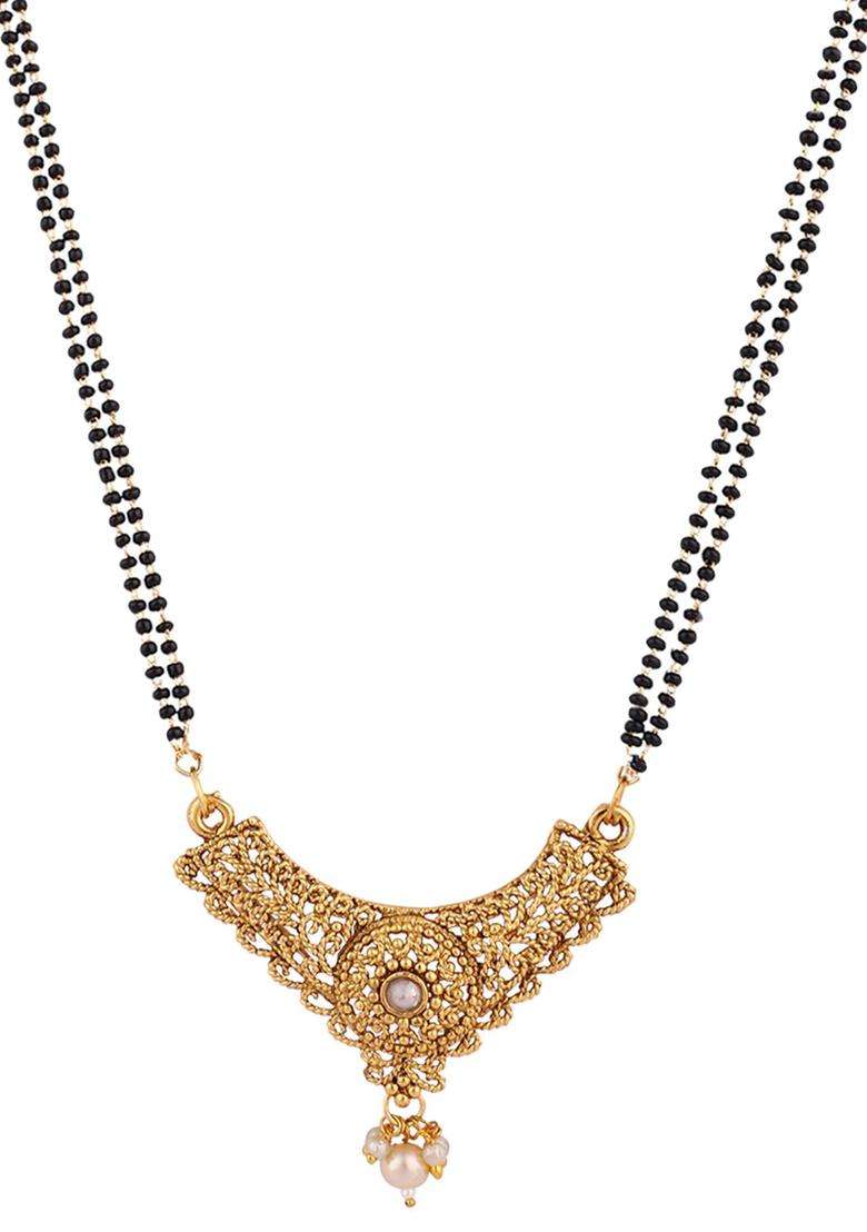 Golden Brass Mangalsutra - Indya