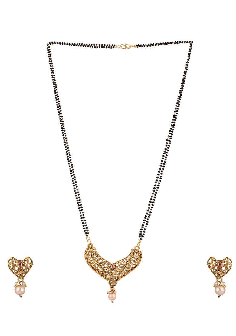 Golden Brass Mangalsutra - Indya