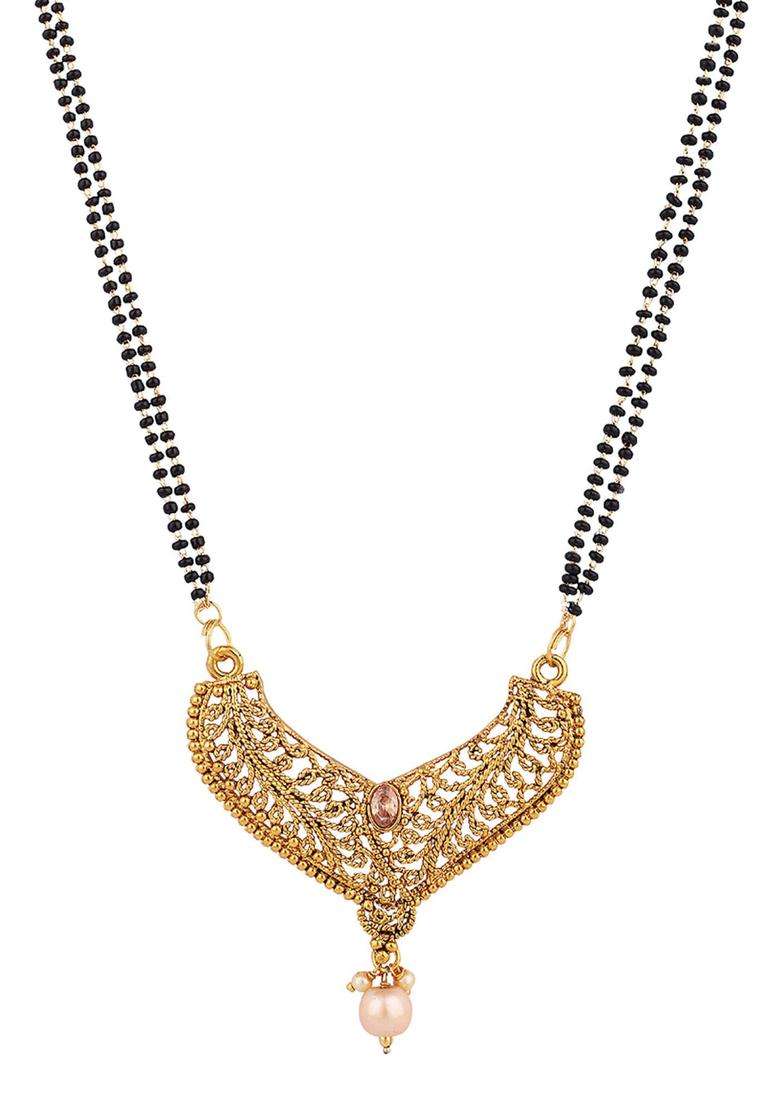 Golden Brass Mangalsutra - Indya
