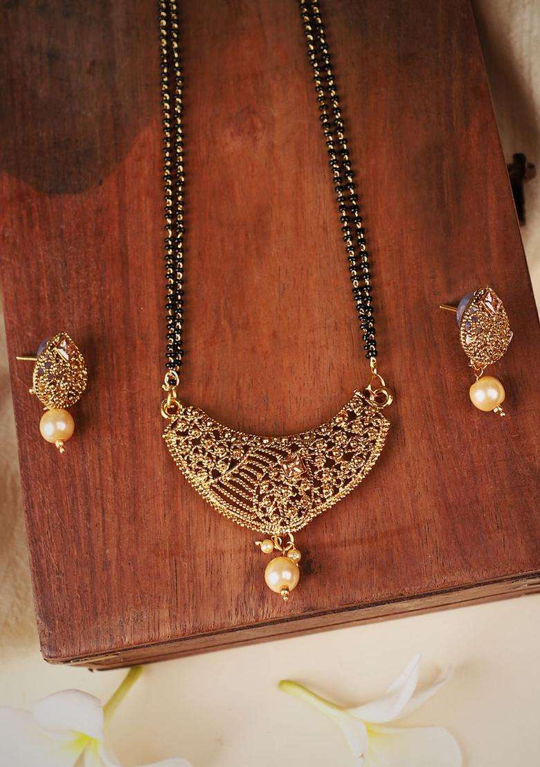 Golden Brass Mangalsutra - Indya