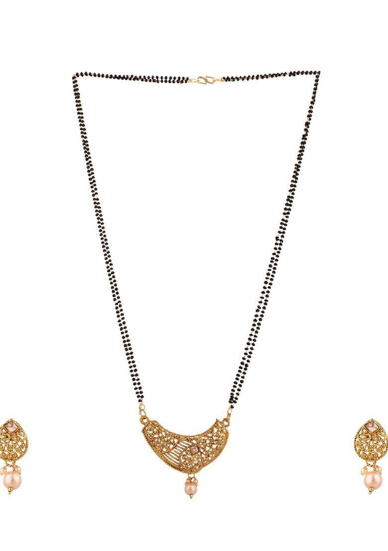 Golden Brass Mangalsutra - Indya