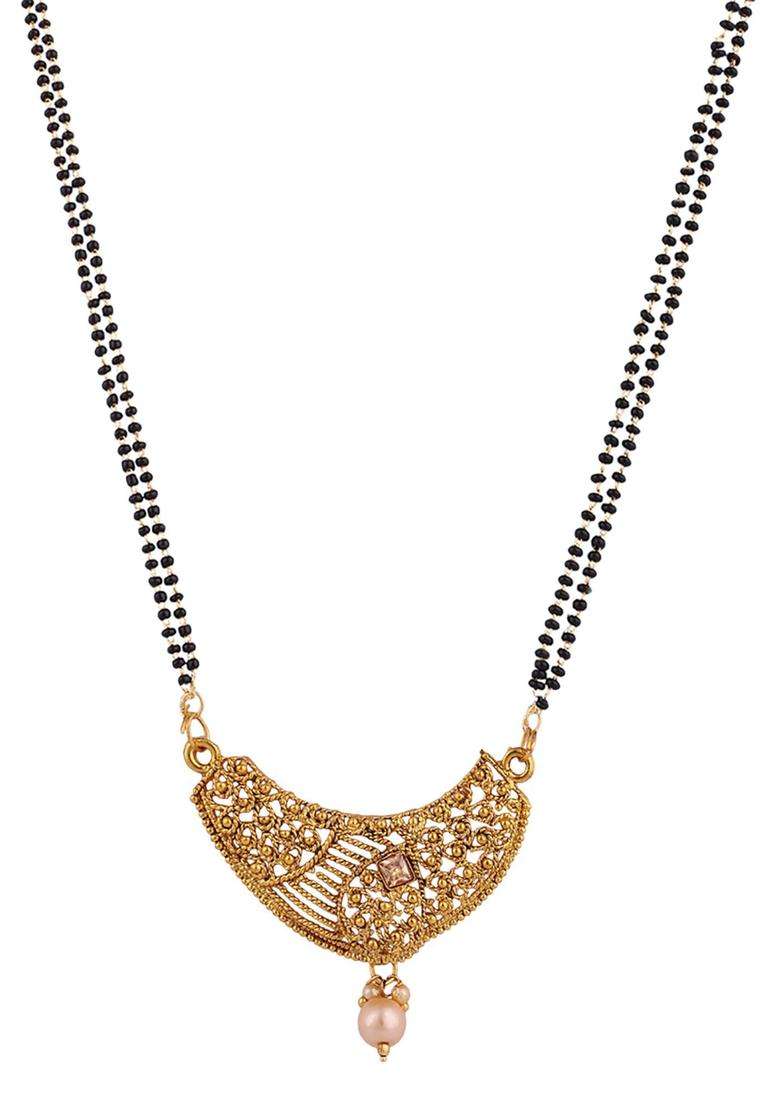 Golden Brass Mangalsutra - Indya