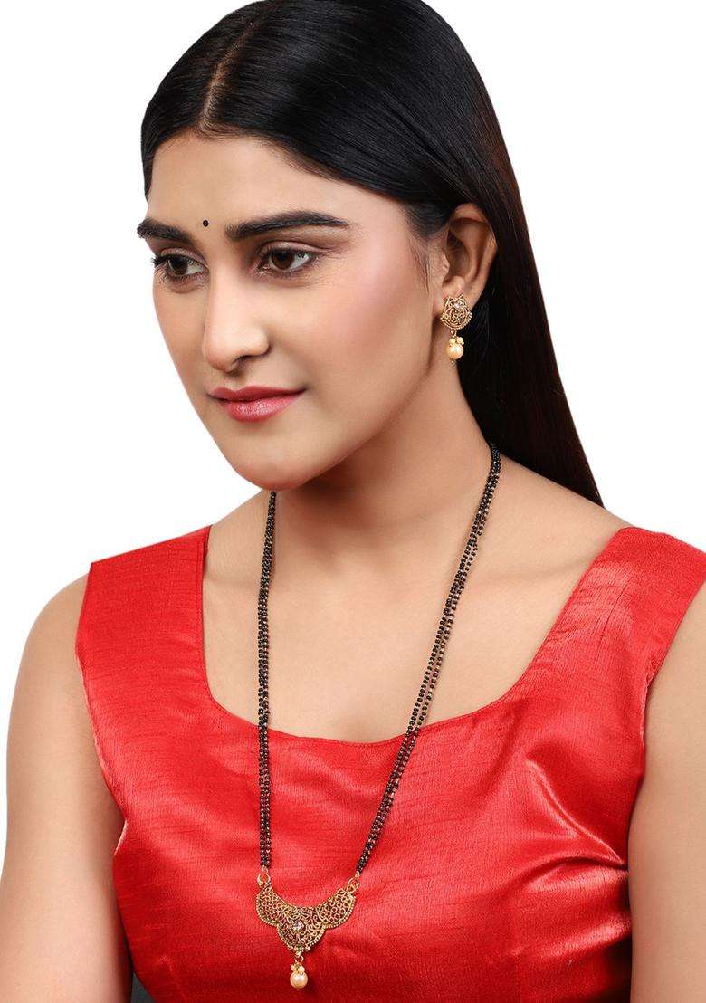Golden Brass Mangalsutra - Indya