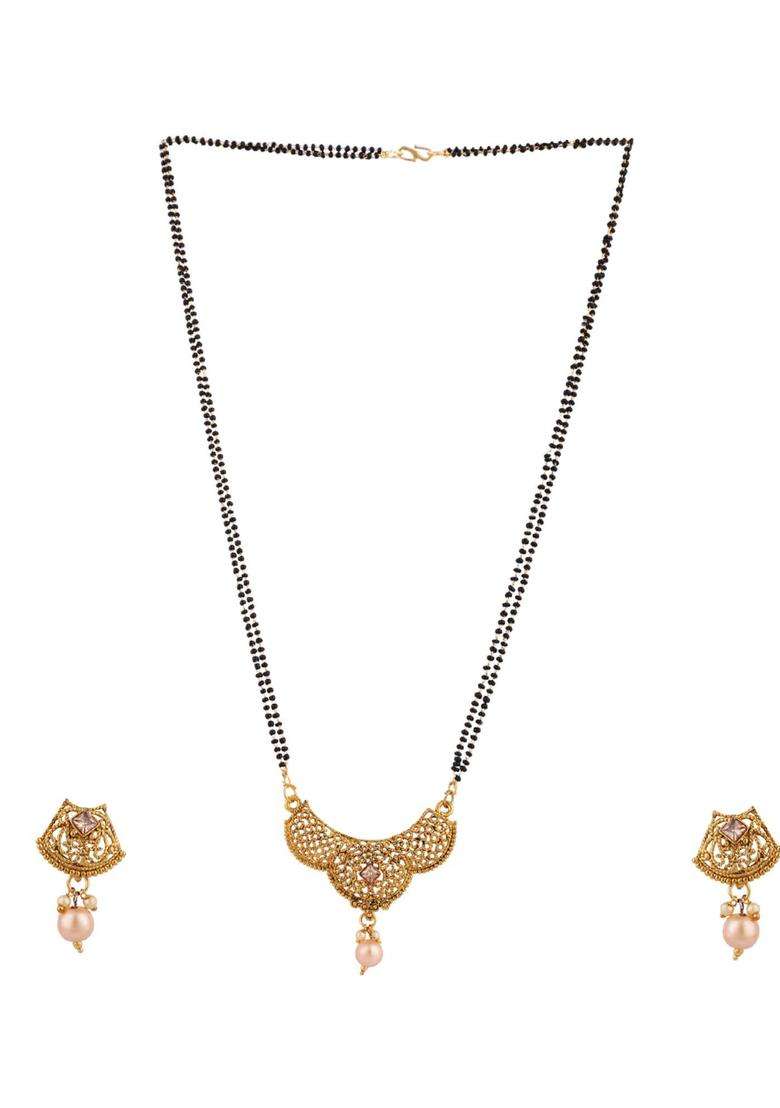 Golden Brass Mangalsutra - Indya